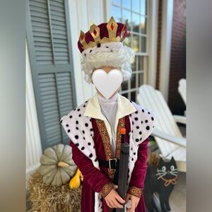 Royal King Kids Costume - Red and White